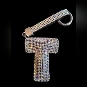 Crystal Rhinestone "T" Keychain